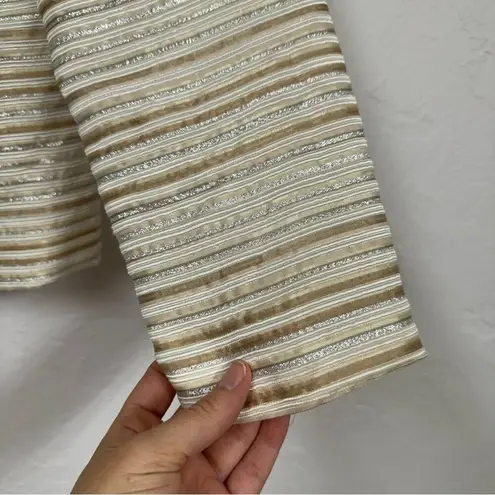 XScape Gold Striped Blazer Jacket With Shell Womens 14 Set Formal Dressy