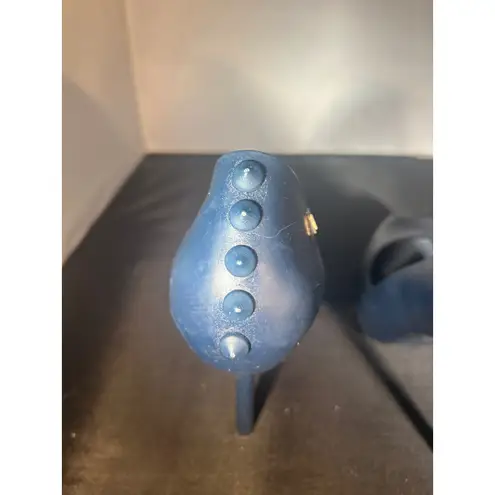 Melissa Navy Blue Peep Toe Heels with Studded Back Detail Elegant