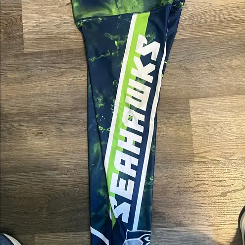Seattle Seahawks Blue and Green NFL Team Leggings Size Small