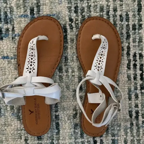 American Eagle  outfitters white sandals