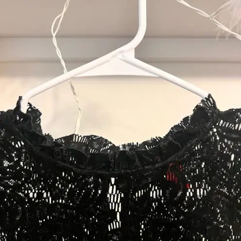 Chelsea and Violet FINAL PRICE  Women's Black Velvet Lace Top