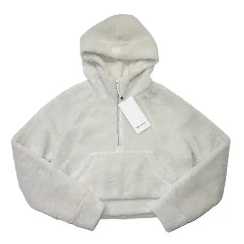 NWT Lululemon Scuba Oversized Half Zip Fleece Hoodie in White Opal XS/S Size undefined