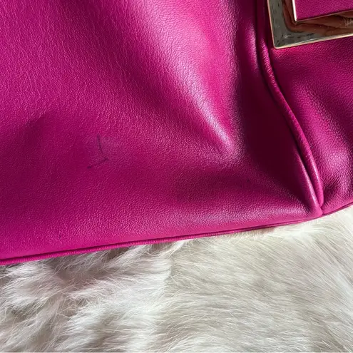 Michael Kors  Beverly Fuschia Leather Shoulder Bag