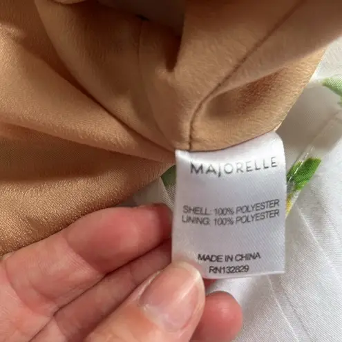 Majorelle Strawberry print "Maxine" Puff Sleeve Crop Blouse. Size S