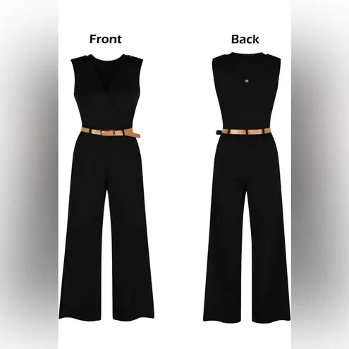 Adorable black jumpsuit with belt size medium Brown