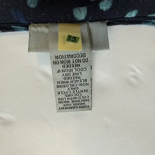 Catherines Navy Blue Confetti Embroidered Pullover Gauze Shirt Size 4X