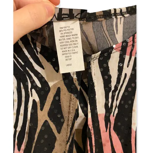 Msk NWT Zebra Print Two Piece Tank Blouse and Jacket Size Medium and Large