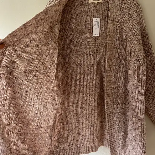 Retrology Plus Sz 2X Knit Pink Cardigan Sweater Open Stretch Drop Shoulders