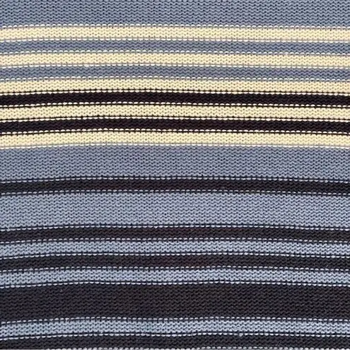 Carolyn Taylor Essential Stripes Blue White Cotton Long Sleeves Cozy Warm S