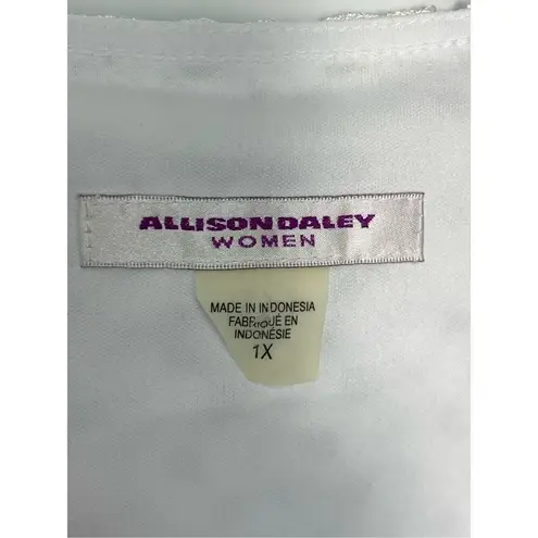Allison Daley Women's Sleeveless Tank Top White Size 1X NWOT
