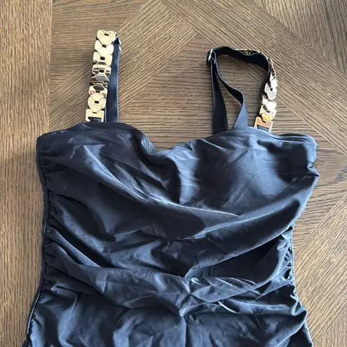 Ramy Brook Hudson Chain Trim One Piece Swimsuit, Size Small, $248