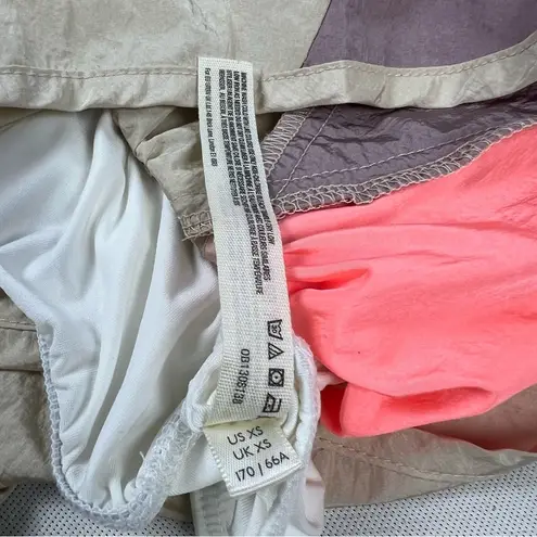 Free People Movement High Waisted Colorblock Nylon Shorts Tan Size XS