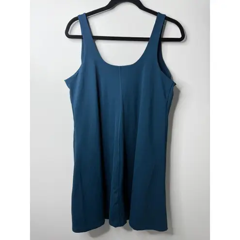 Old Navy  Dark Teal Blue Green Powersoft Exercise Dress Built In Bra Shorts XL - Image 2