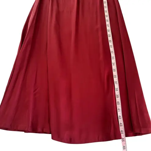 Sandro Conique Merlot Burgundy Embellished Neckline Midi Dress Women’s EU 36