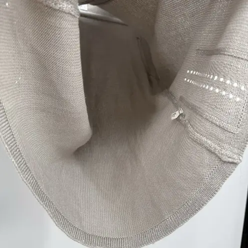 Joseph A Petite Paris Silver Metallic Silk Cardigan Sweater Size Small Petite