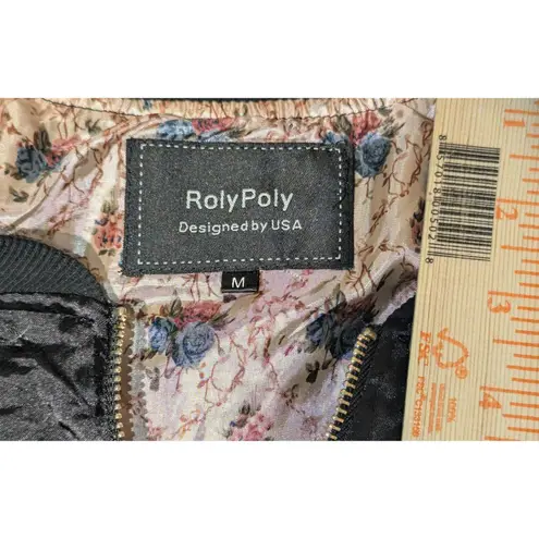 RolyPoly M Embroidered Souvenir Bomber Jacket Black Size M
