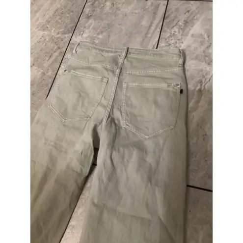 PILCRO The Breaker Women's Light Green High Rise Pleated Tapered Jeans Size 25