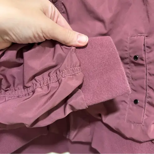Athleta  Point Reyes Bomber II Jacket in Tawny Rose Pink Size Large