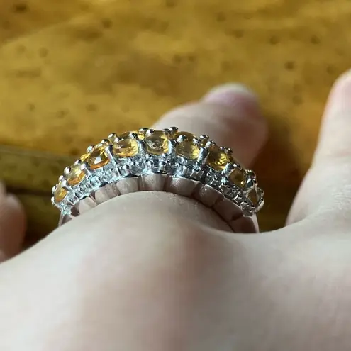 Natural Fire Opal Sterling Silver Ring Size 6