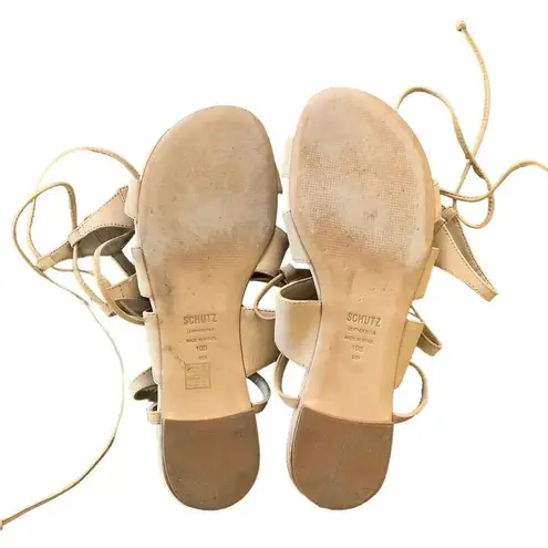 Schutz Earlina Nubuck Leather Gladiator Sandals