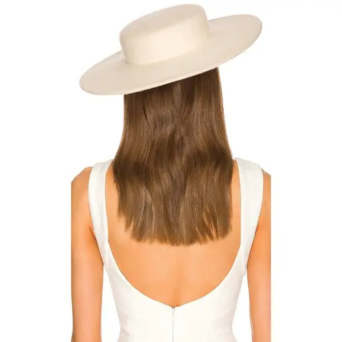 Monrowe Boater Hat With Veil Hat in Cream Small/Medium Womens Bridal