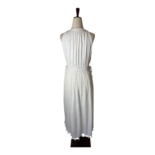 Club Monaco Club Monaco Dress Women 0 White Jonet Tassel Hem Midi Boho Cottagecore Preppy