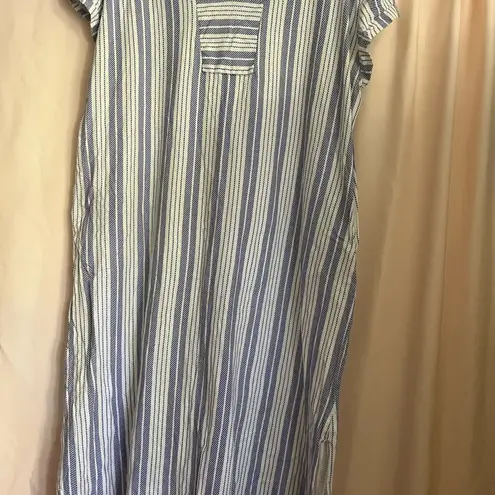 Striped Blue and White Maxi Dress Size L