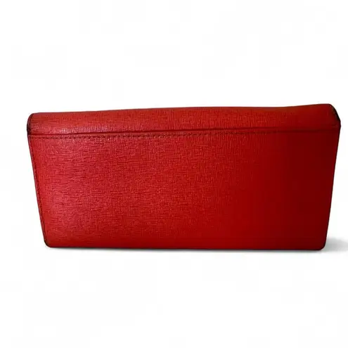 Furla Babylon XL Continental Wallet Pink Salmon Saffiano Leather