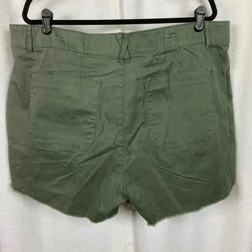 Democracy Lily Pad Green “Ab” Technology High Rise Cargo Shorts Sz.22W NWT
