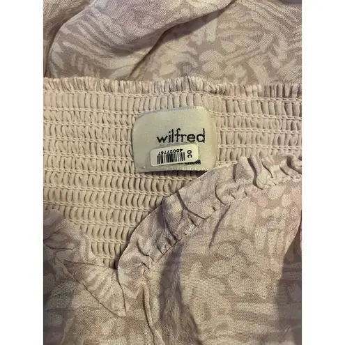 Wilfred Broadway Midi Dress Purple Floral Print Spaghetti Strap Summer Casual