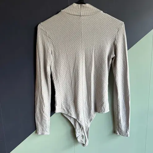 Alexander Wang x Uniqlo Heattech Ribbed Mockneck Bodysuit, Grey, Size S - Image 2