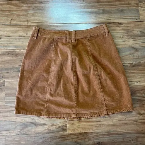 Ymi Jeans Brown Corduroy Button Front Mini Skirt Juniors Size 9/29