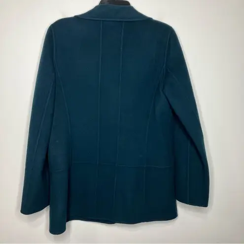 Ellen Tracy Linda Allard 100% wool coat size 10 dark teal
