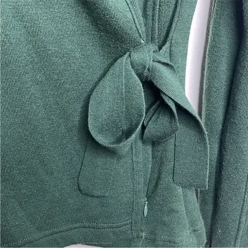 Title Nine Green Extra Fine Merino Wool Wrap Hooded Jacket Women's Medium