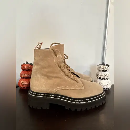 Proenza Schouler ๐๐PROENZA SHOULER Women's Tan Lace-Up Ankle boots ๐ฅพ ๐๐size 37 US 7