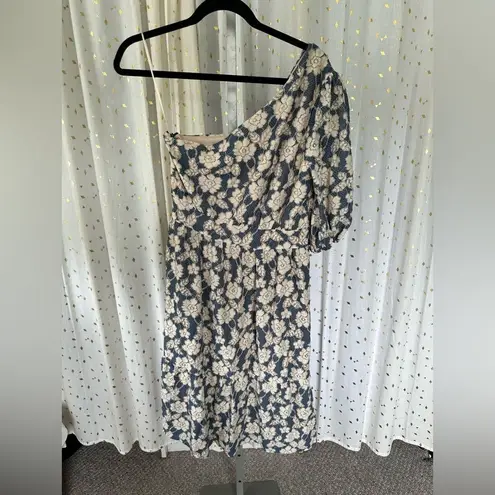 Nsr Nordstrom NWT Asymmetrical Floral Lace Flounced Hem Lined Midi Dress M