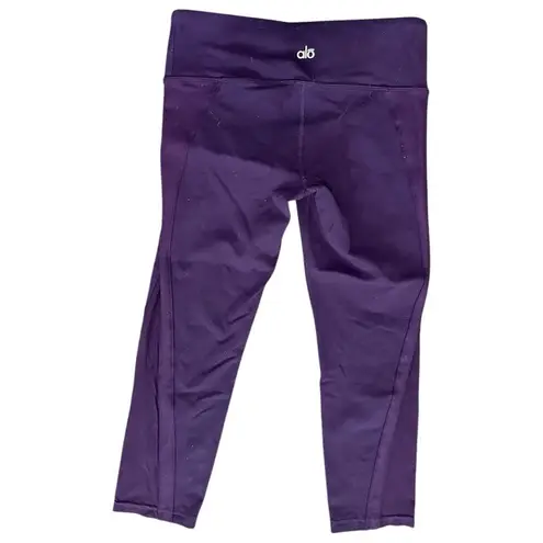 Alo Yoga Alo Women’s Size S Purple Mesh Insert Cropped Leggings