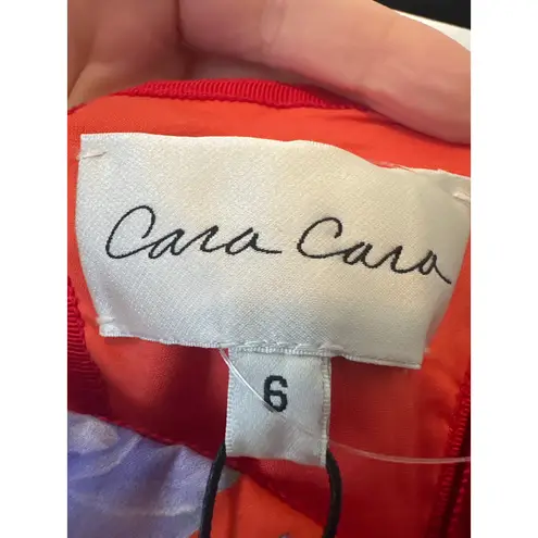 Cara Cara Nadia Strapless Floral Dress NWT Size 6 Fiesta Blooms Orange