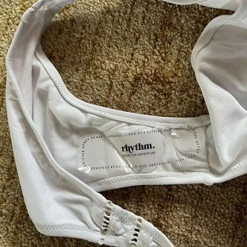 Rhythm White Bikini Bottoms Womens Sz L NWT Beachy Resort Vacation Summer Swim Size L