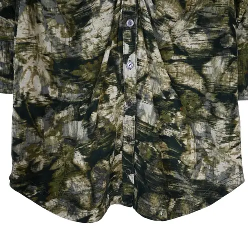 Pilcro Womens 4 Long Sleeve Green Corduroy Shirt Dress