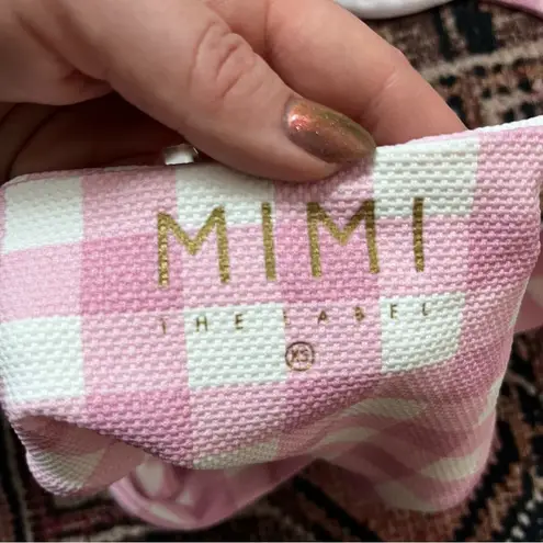 Mimi the Label Lauren Haley Top + Destiny Bottoms Pink Gingham Swim Set XS/S NWT