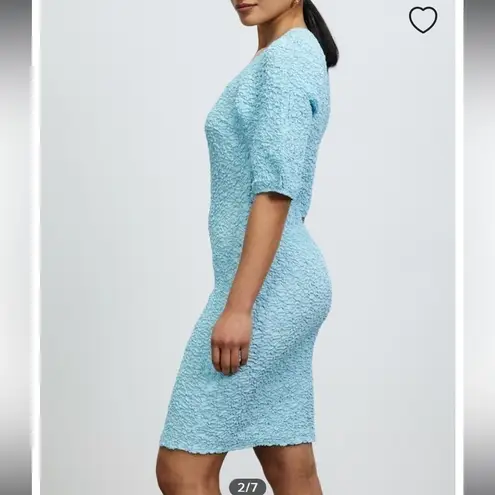 Samsøe Samsøe Sophia Dress Scrunchy Cotton Mini Dress xxs Blue Size XS