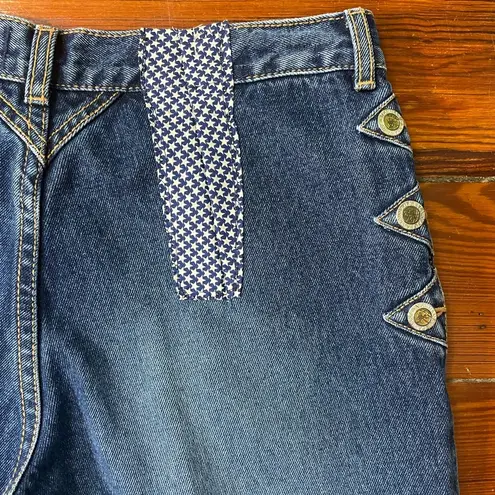 LawMan Vintage Western Denim Button & Stitch Rodeo Star Accented Jeans Sz 32