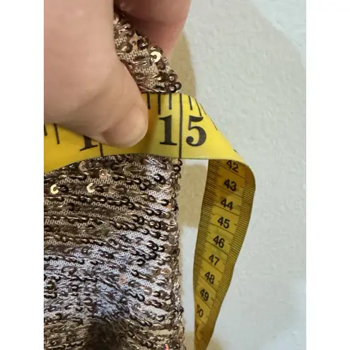 XScape All Over Sequinned V-Neck Gown Nude Blush Size 10 Long Sleeve 4683X