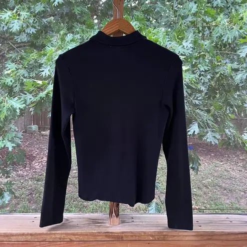 Prairie Underground Women's Black Long Sleeve Button Front Top Size L Size L
