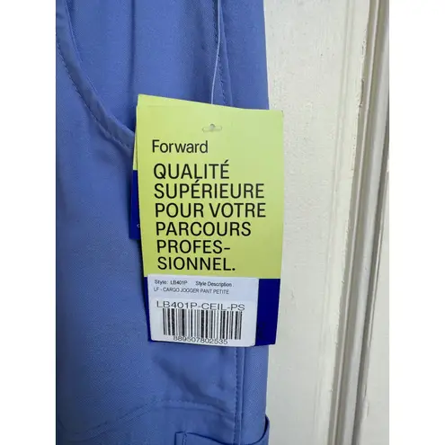 Landau Forward Journey Cargo Jogger Scrub Pants Ceil Blue NEW Size Small Petite