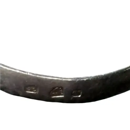 Antique Edwardian Diamond & Pearl Ring Hallmarked Wedding Promise Jewelry Silver