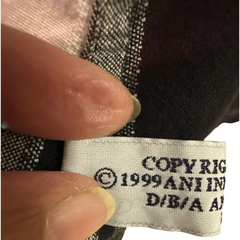 Fashion Bug Size 18/20 Black & White Plaid Zip-Up Shirt Long Sleeve Casual