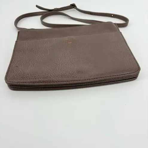 Matt & Nat Taupe Vegan Leather Crossbody Handbag Gray