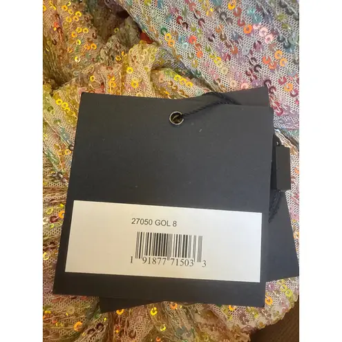 Mac Duggal NWT Metallic Puff Sleeve
Front Twist Gown Gold 27050 Sz 8 $298